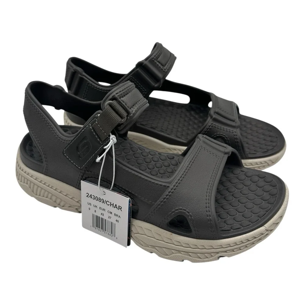 Skechers Foamies Creston Ultra Quarter Strap Sandals Mens Sz 9 Charcoal Grey NWT